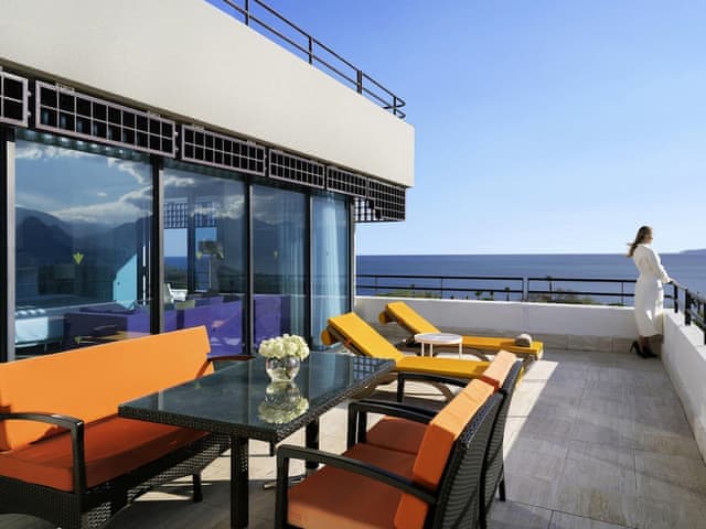 Deluxe Terrace Suite, Sea View, King Bed, Two Sofas