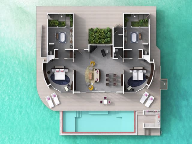 Two Bedroom Water Residence with Pool