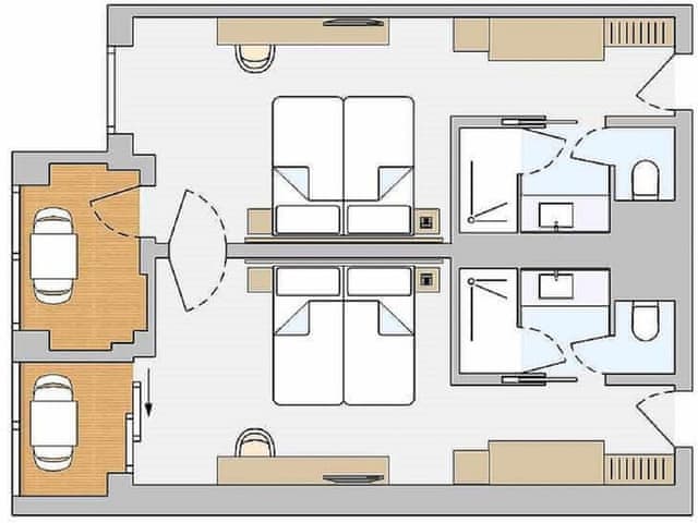 Family Double Room, Connecting Rooms (Classic Sea Side - Triple Use)