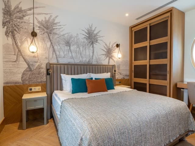 Family Room Pool Access via Stairs