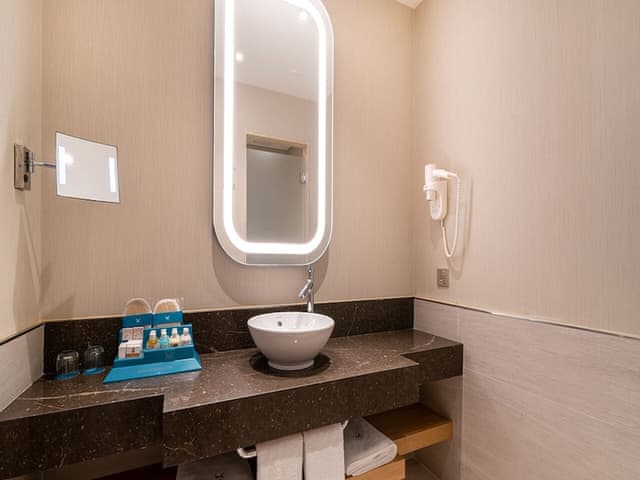 Family Room Pool Access via Stairs