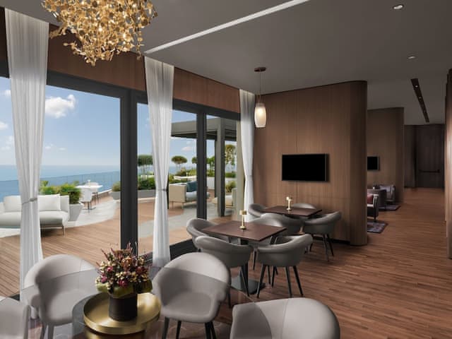 Executive Sea View, Executive lounge access, Guest room, 1 King, Balcony