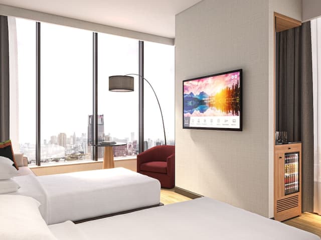 Premium Room, 2 Twin Beds, City View (Corner)