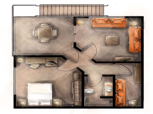 Villa Family Suite, 2 Bedrooms & 1 Living Room
