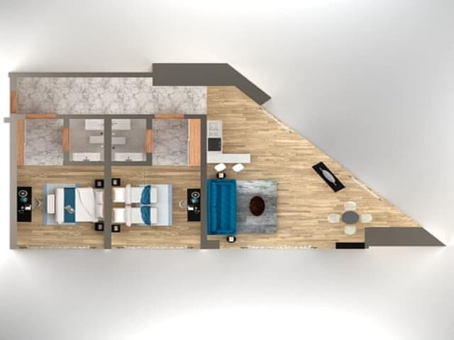 Family Suite, 2 Bedrooms, Kitchenette, Partial Sea View