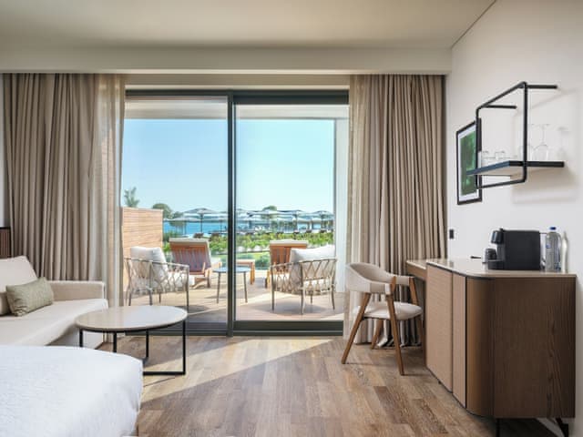 Delüks Çift Kişilik 4 Havuz Erişimli Oda Deniz Kenarı (Topluluk Alanı)