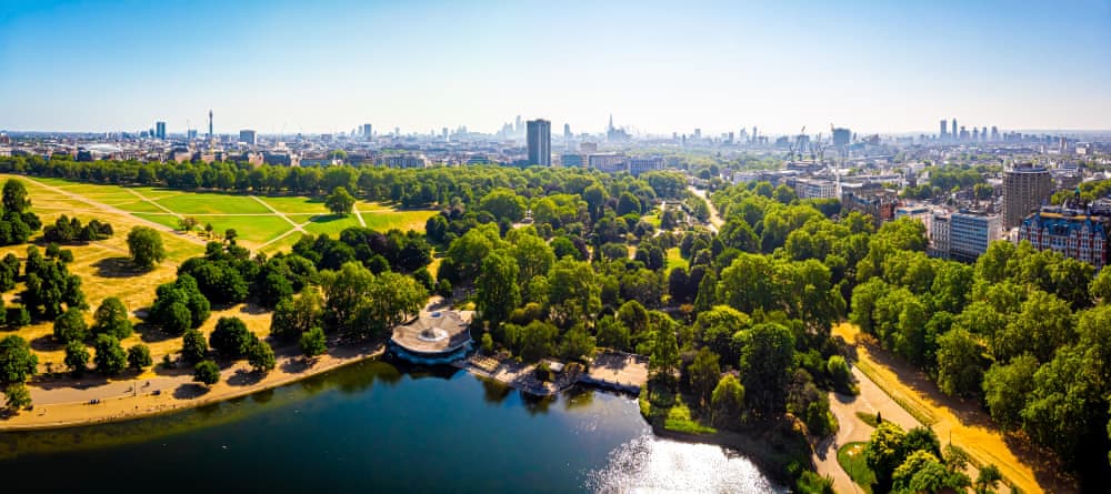 Luftaufnahme des Hyde Park