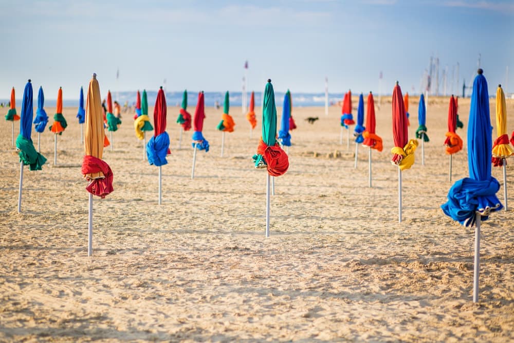 Colourful parasols of Deauville