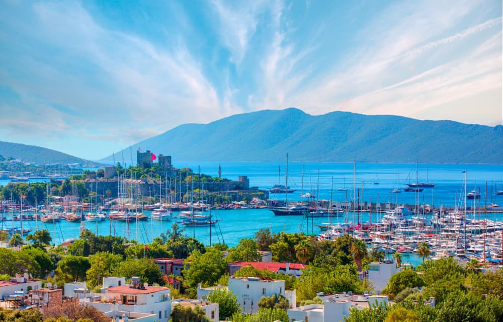 Schloss St. Peter und Yachthafen in Bodrum