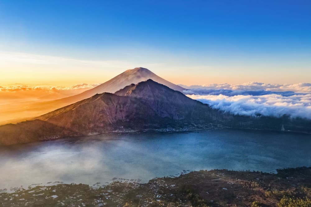 Mount Batur with Batur Lake