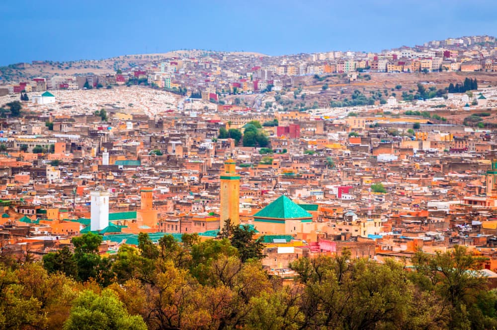 Aerial view of the medina of Fez