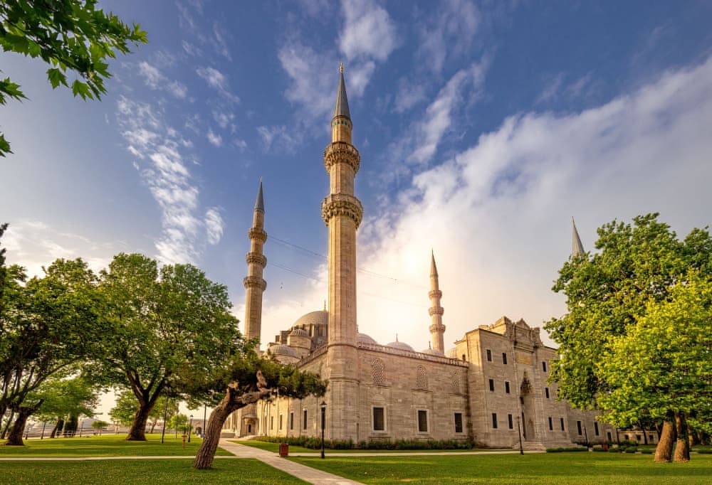 Mosquée Süleymaniye au lever du soleil