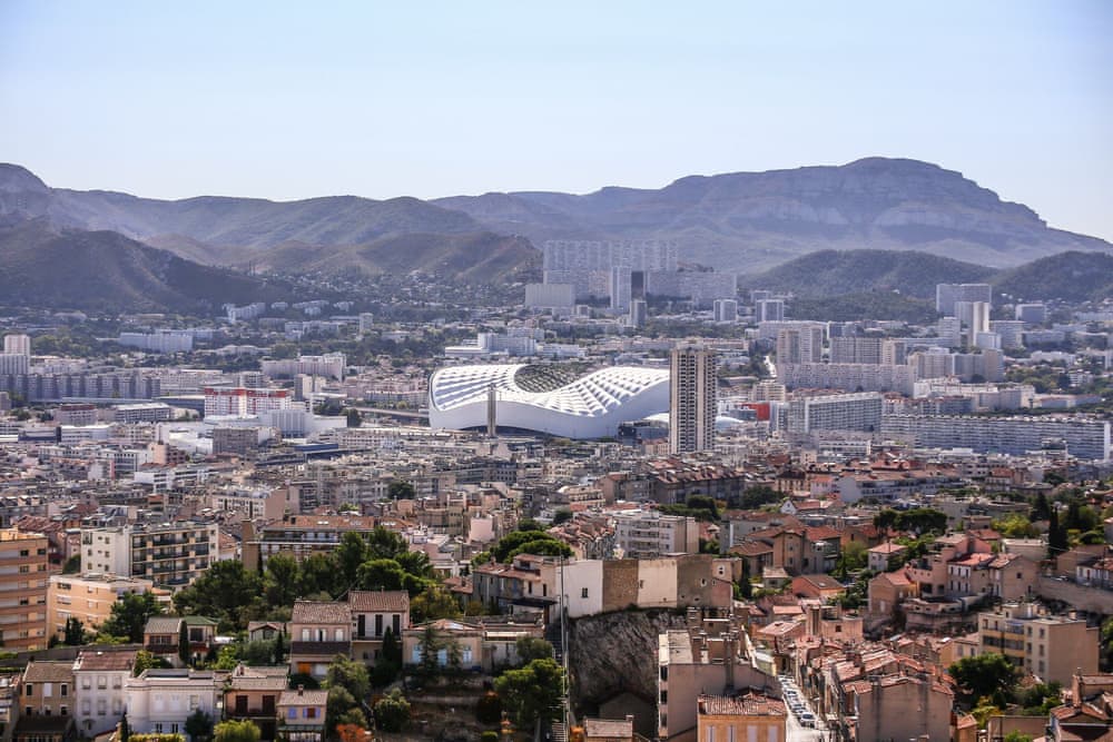 Panoramablick auf Marseille und das Orange Velodrome