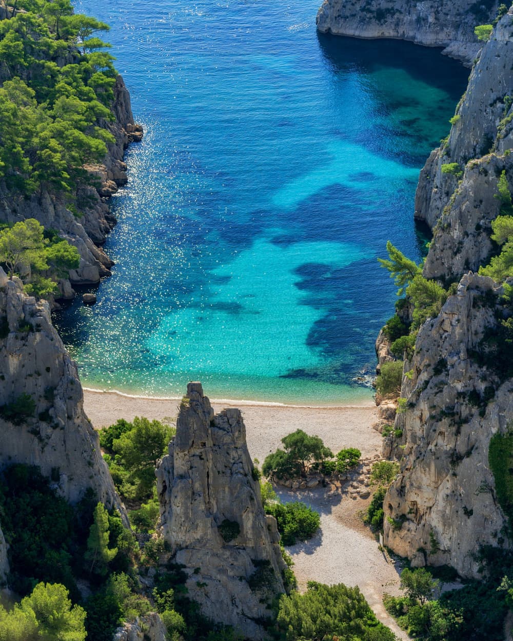 The Calanques, a unique set of limestone cliffs and creeks