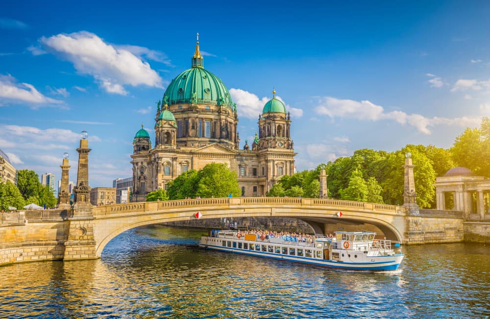River Spree Tour passing by Museum Island with Berlin Cathedral