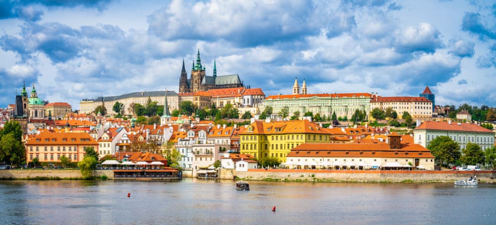 Old town of Prague with the famous Prague castle