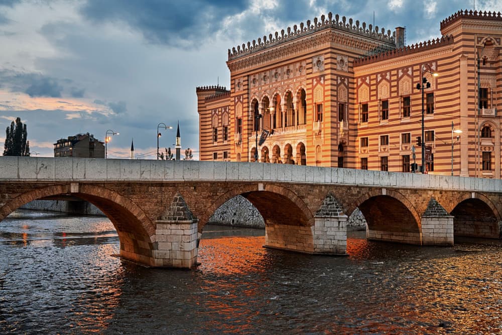 Pont latin et Mairie de Sarajevo