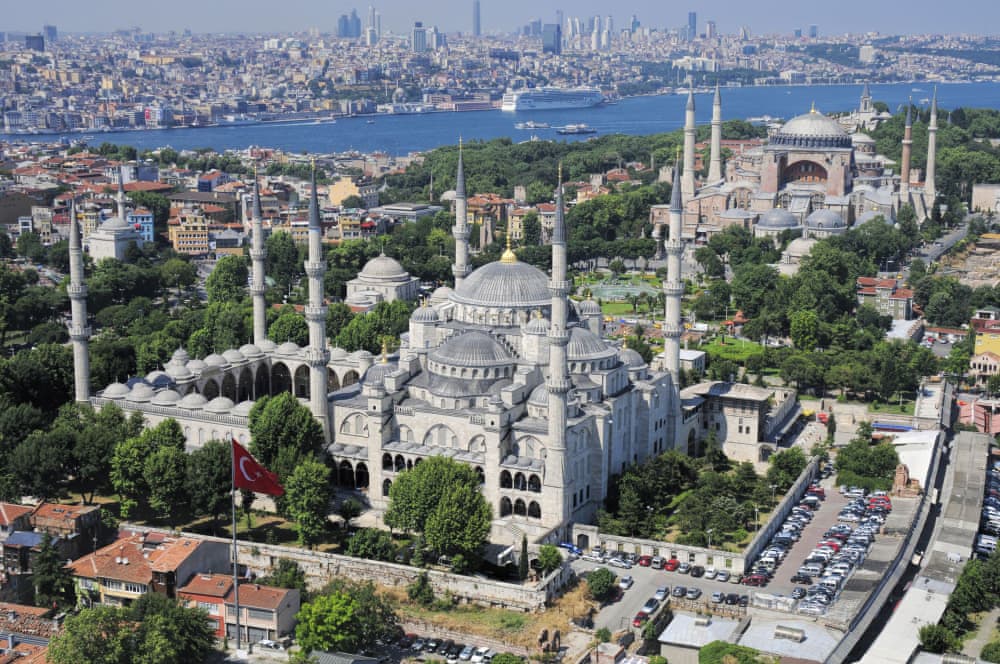 Sultanahmet Mosque (Blue Mosque) and Hagia Sophia Grand Mosque, Istanbul