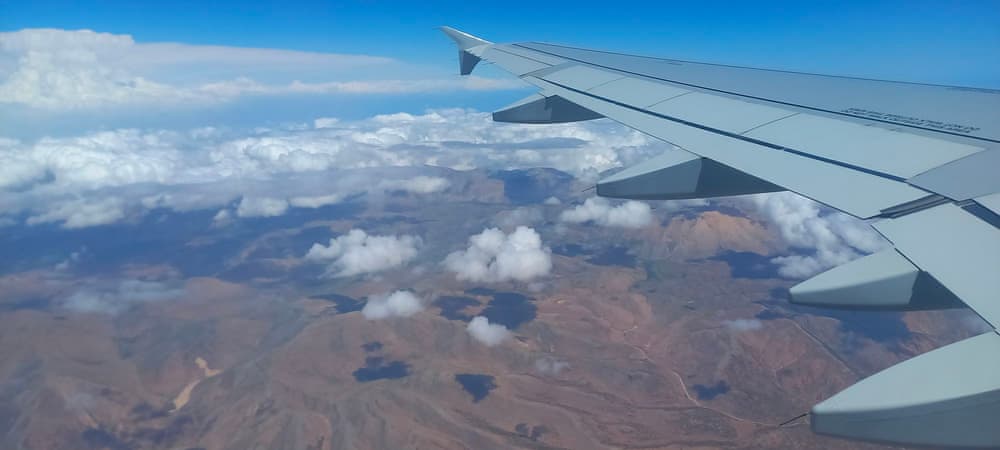 Вид из самолета по пути в Турцию