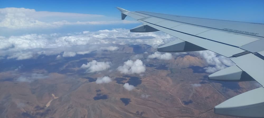 Türkiye yolculuğu sırasında yukarıdan manzara