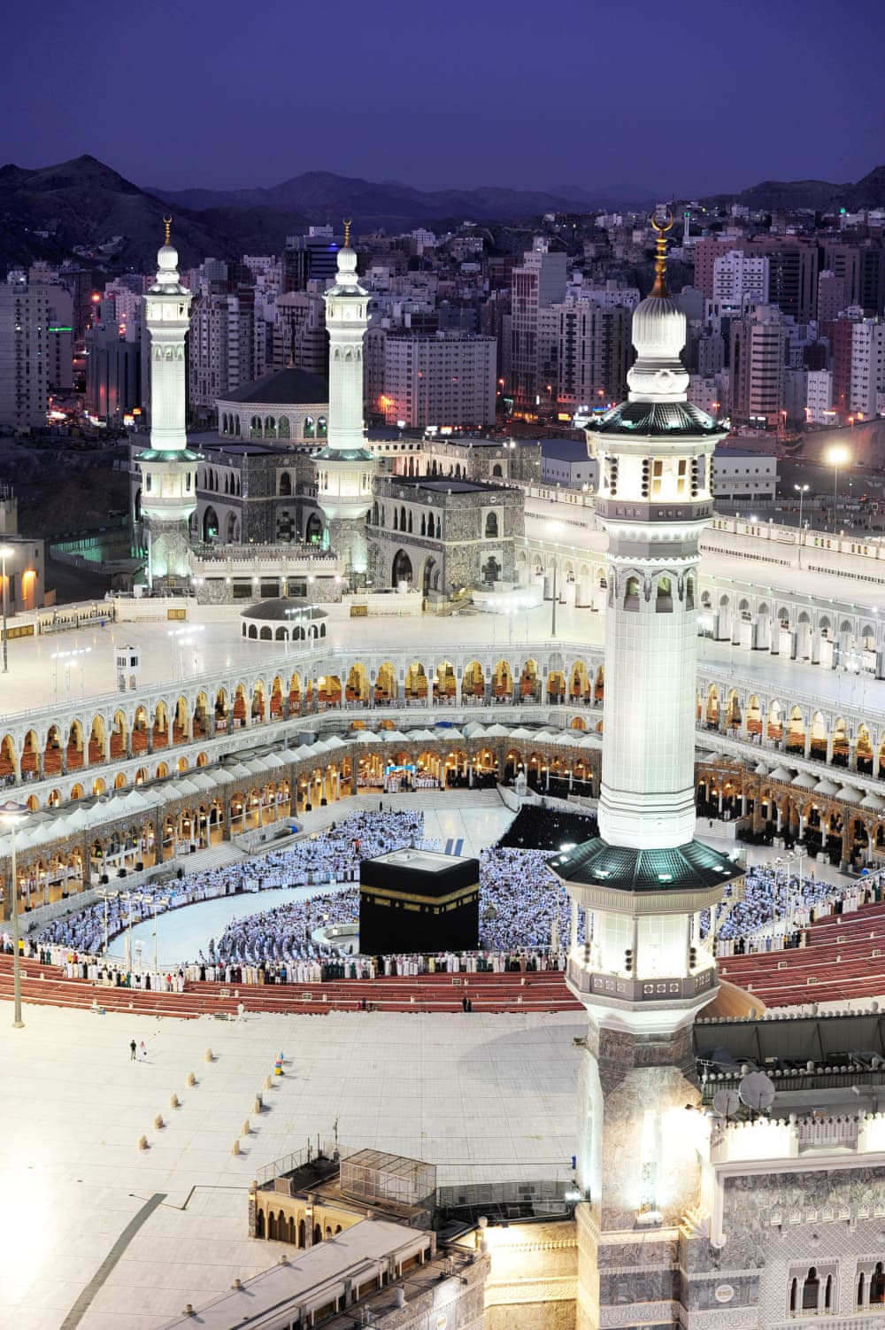 Mescid-i Haram ve Kabe'nin yukarıdan görünümü