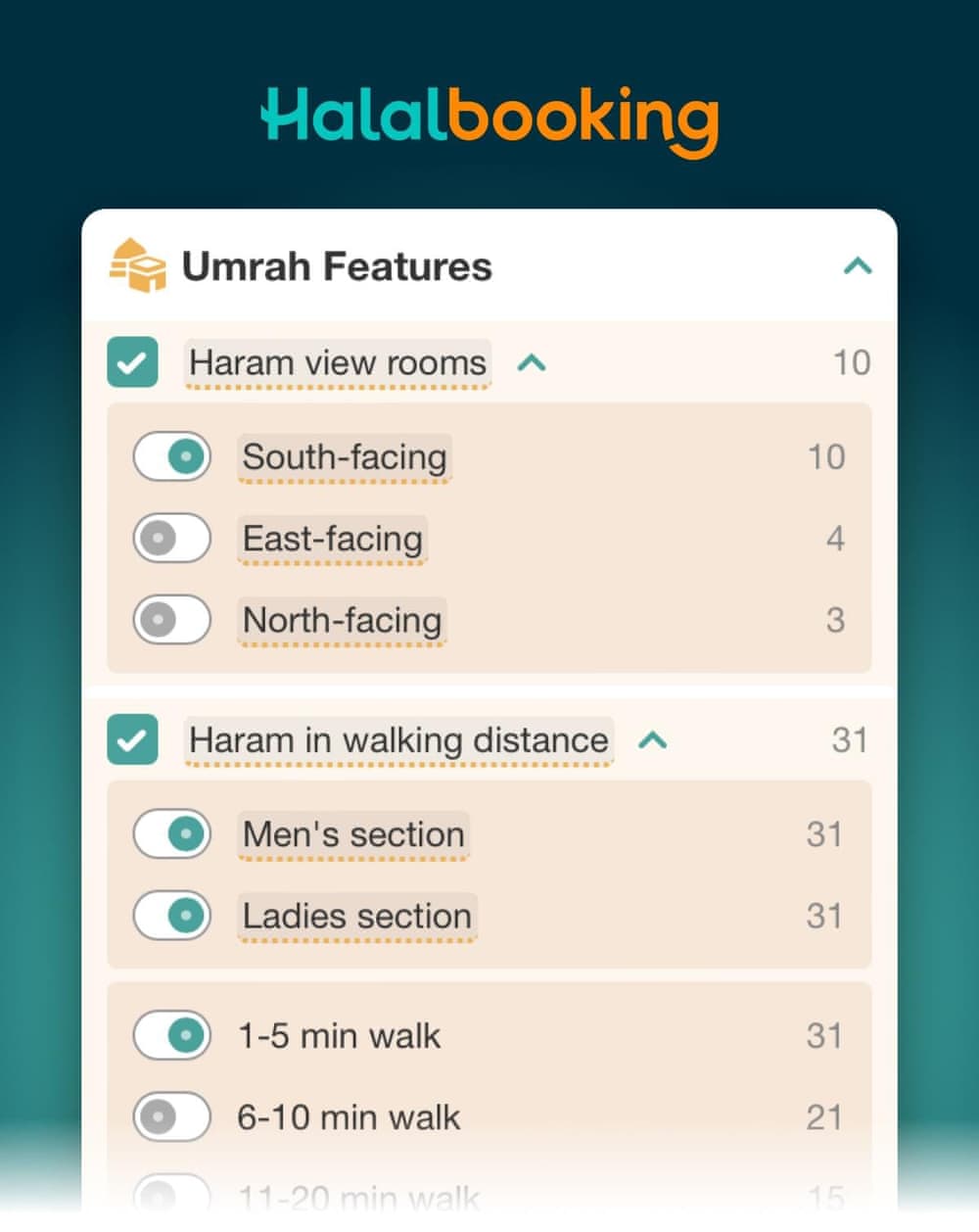 Halalbooking Umrah Features