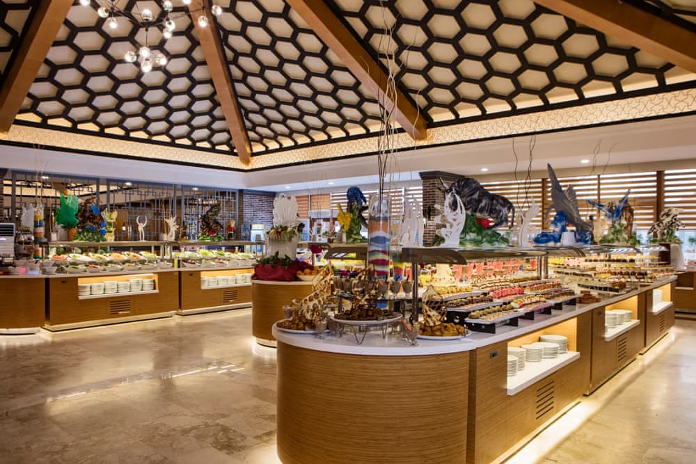 Selge Beach Resort & Spa'nın geniş açık büfe seçenekleri